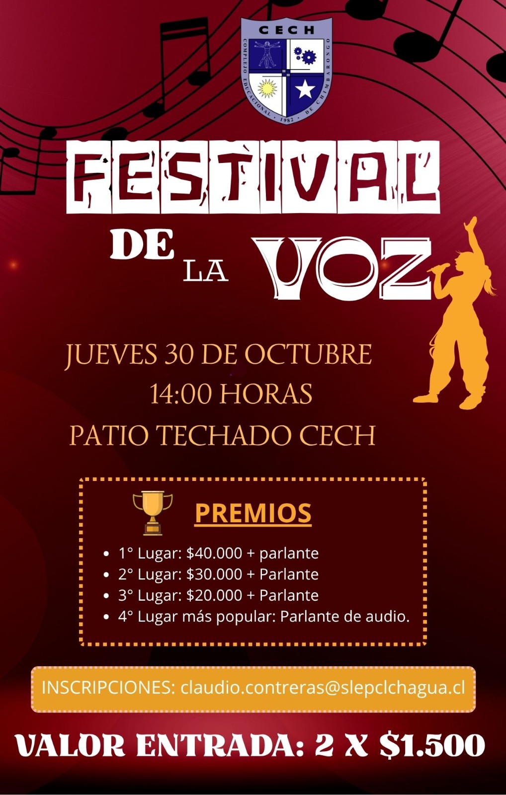 ¡Llega el Festival de la Voz al CECH! 🎶
